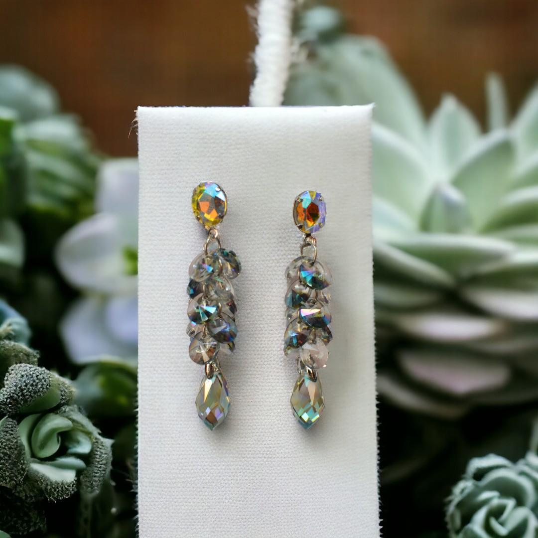 Gorgeous Grey Crystal Earrings