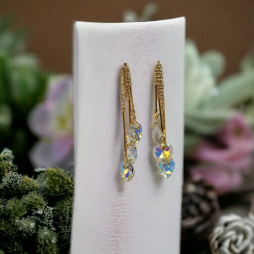 Heart Drop Crystal Earrings