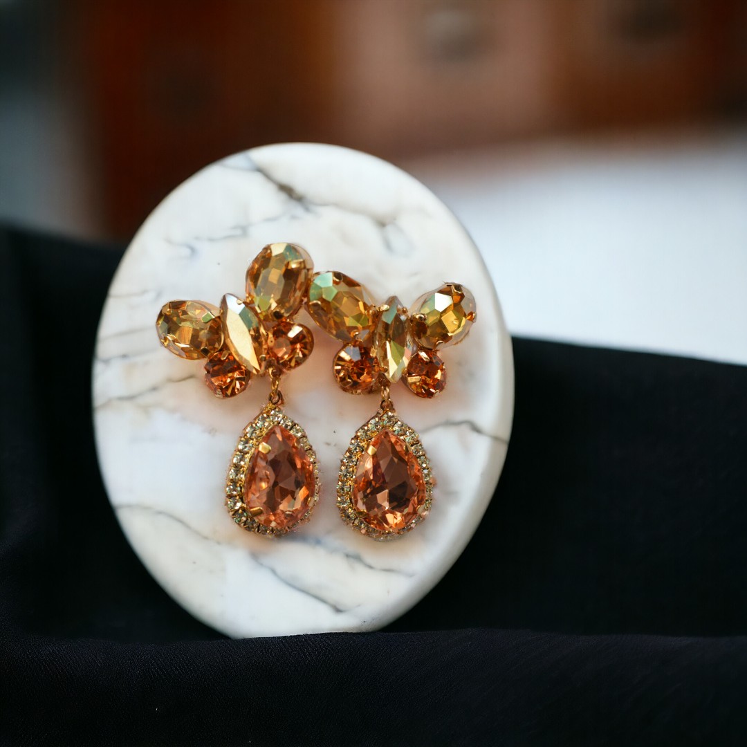Bahaara Brown Butterfly earrings