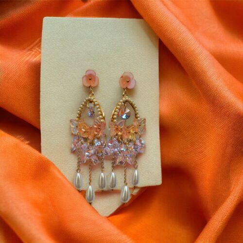 Pretty Peach Dangling Earrings