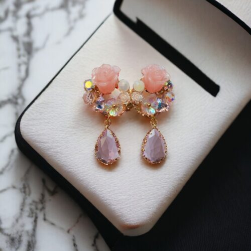 Flower Fantasy Pink Earrings